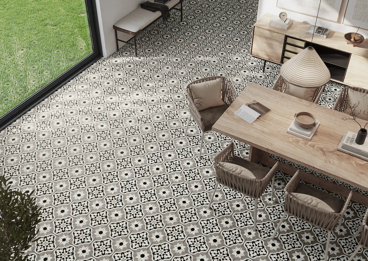 Carrelage Intérieur Precut Navarti 45x45 cm Effet Carreau de Ciment