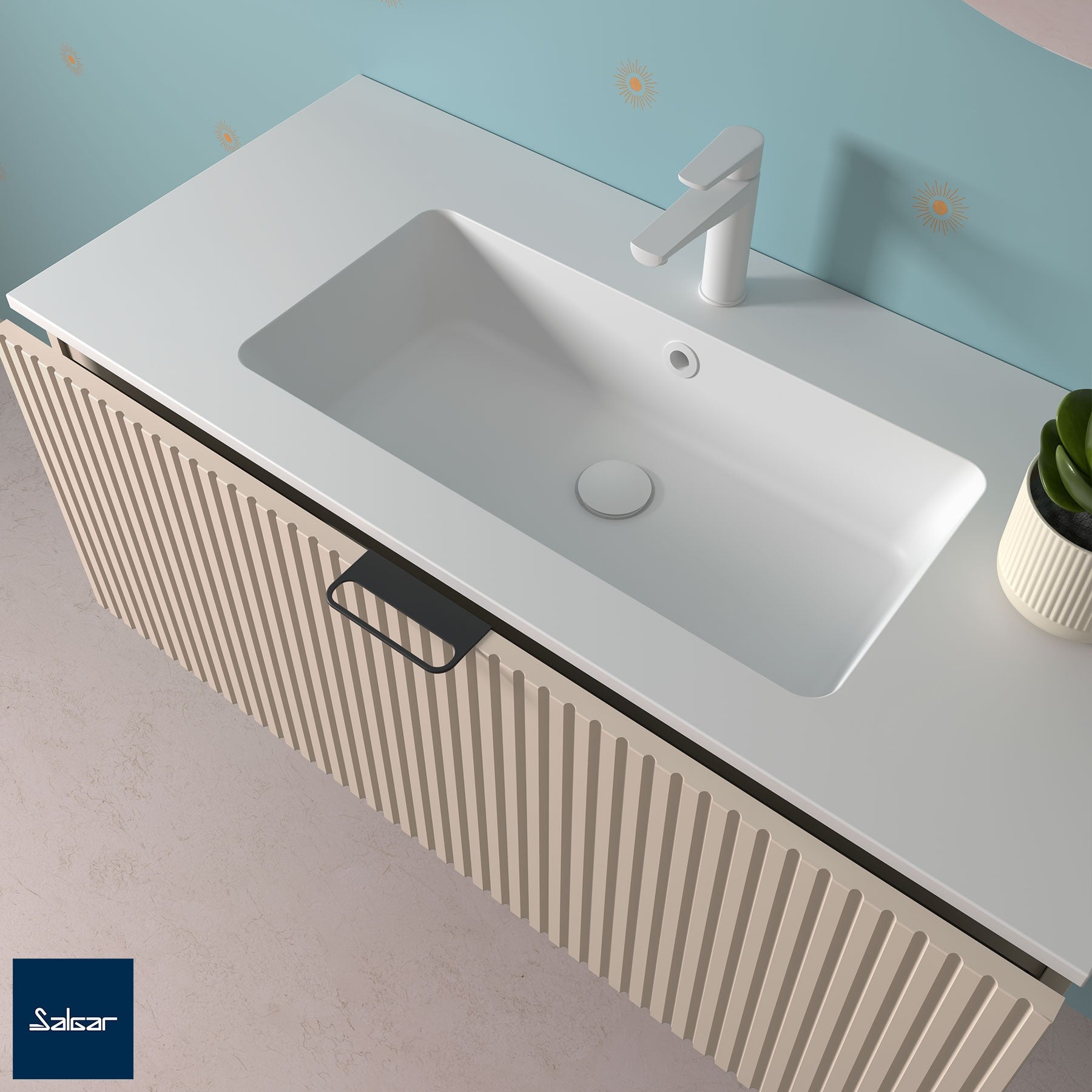 Poignée Bao pour meuble de salle de bain Biba