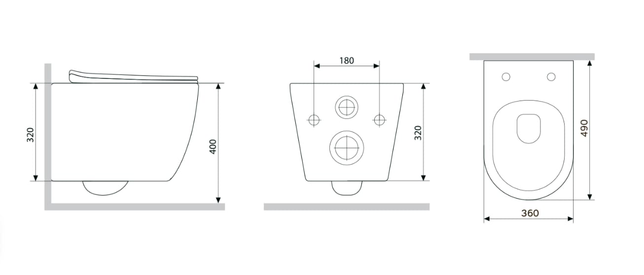 Cuvette suspendue ECOLOR BLANC BRILLANT