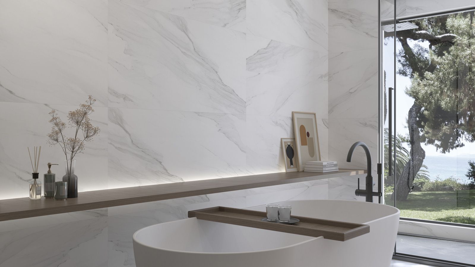 Panneau Mural SPC Marble Zenon 600x1200 mm Effet Marbre