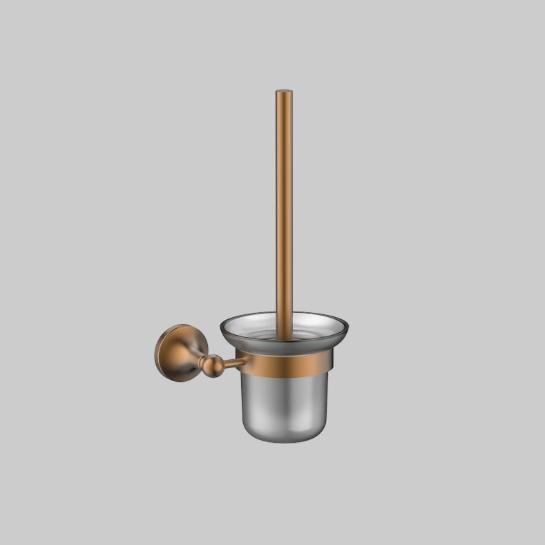 Brosse toilettes à fixer en inox et verre Icare