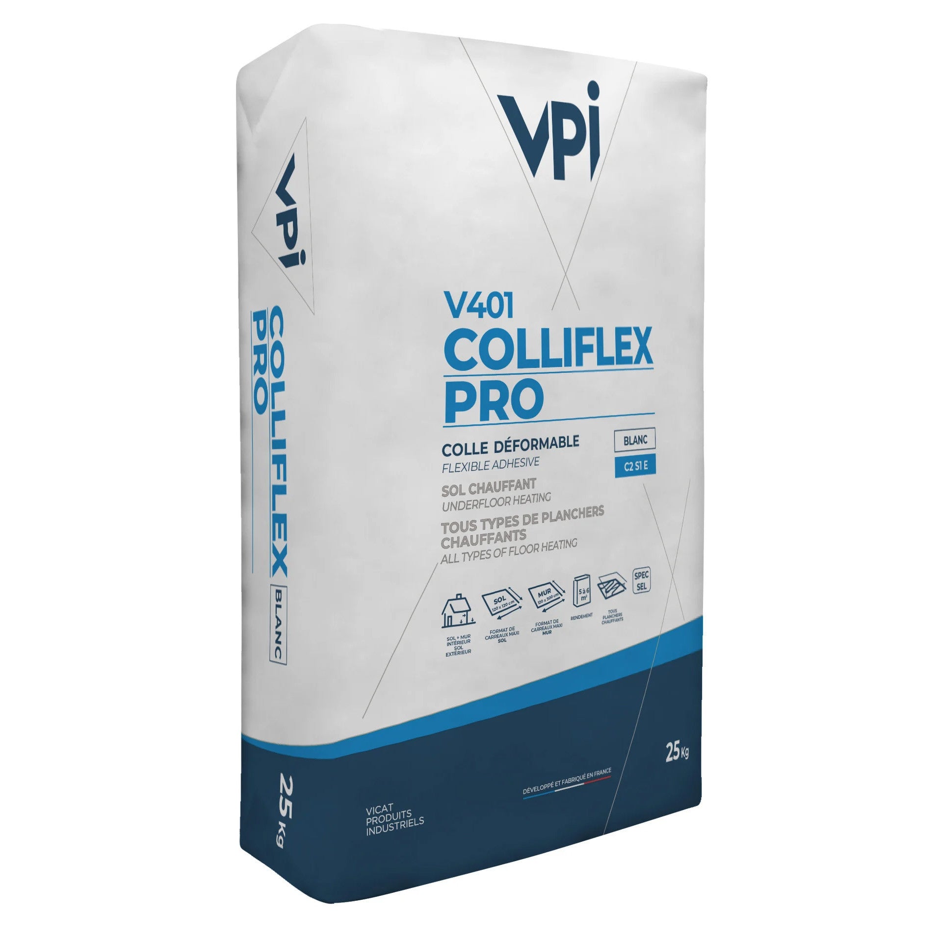 V401 – Mortier-colle blanc – Carrelage & pierres naturelles tous formats - 25 kg